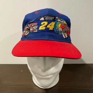 Vintage Chase Jeff Gordon Cap #24 DuPont Racing Snapback Hat NASCAR Rare OSFM